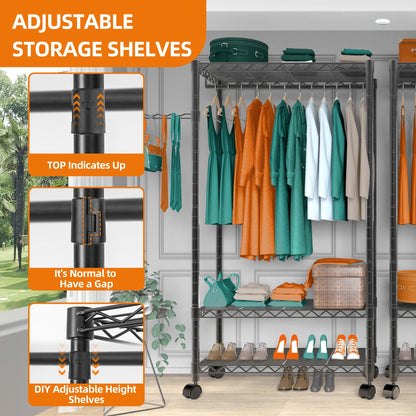 PUNION 7-Tier Portable Garment Rack