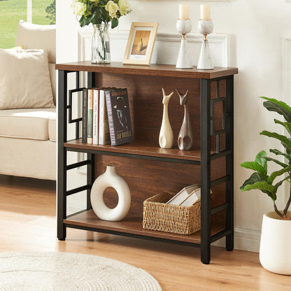 HOMISSUE 3-Tier Rustic Bookshelf