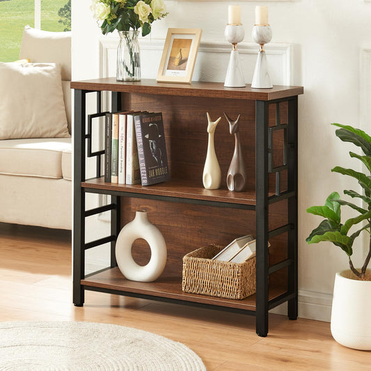 HOMISSUE 3-Tier Rustic Bookshelf