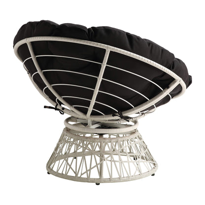 OSP Swivel Papasan Chair White