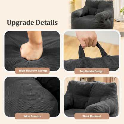 Grey Large Bean Bag Chair