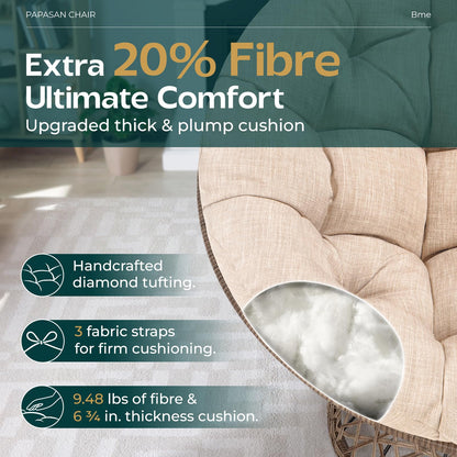BME 40" Wicker Papasan Chair