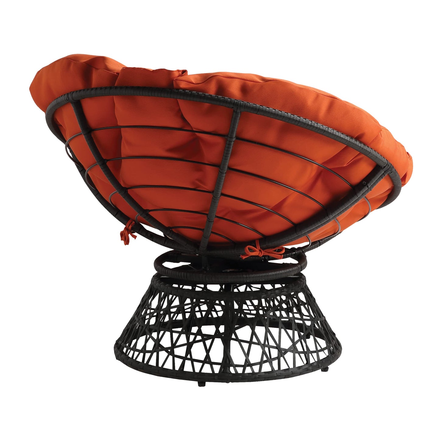 OSP Swivel Papasan Chair White