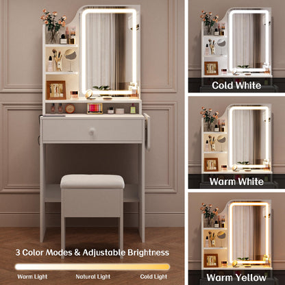 Haewon Vanity Desk White