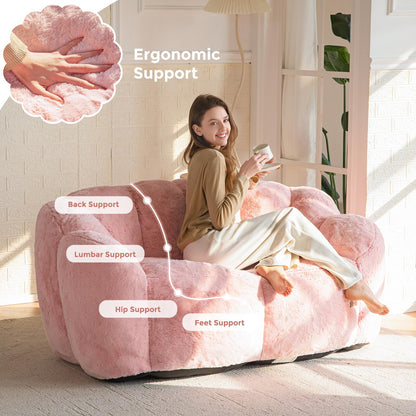 MAXYOYO Floral Bean Bag Chair – Beige