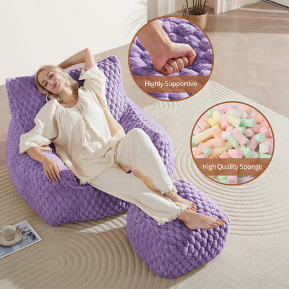 Giant Bean Bag Sofa with Ottoman