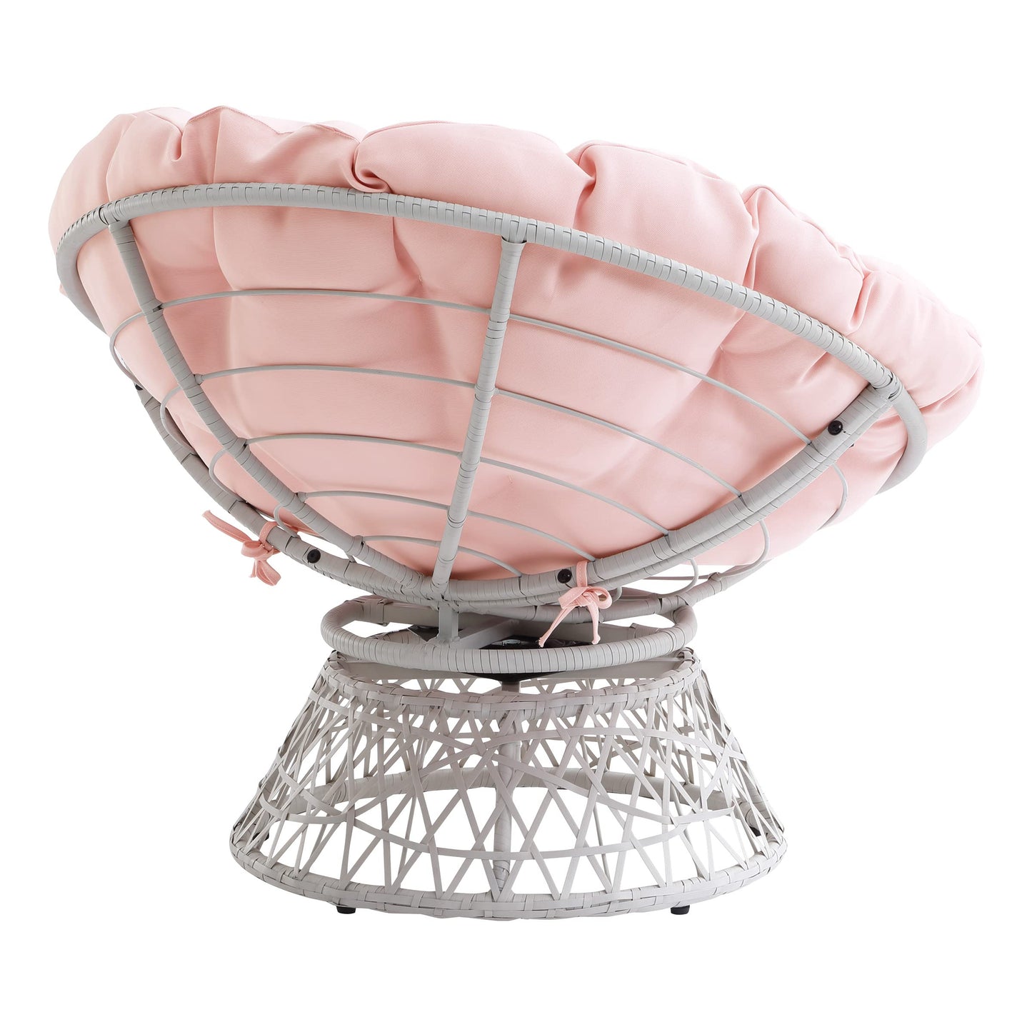 OSP Swivel Papasan Chair White
