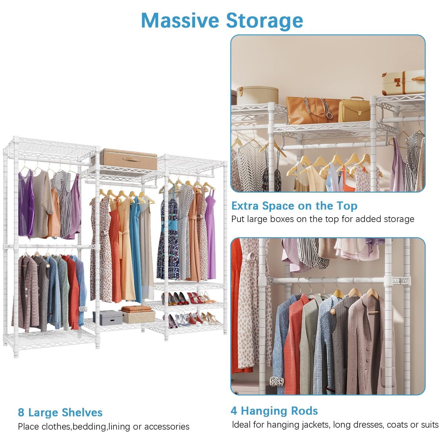 VIPEK V5C Heavy Duty Covered Clothes Rack