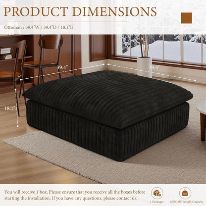 118" Modular Sofa – Black