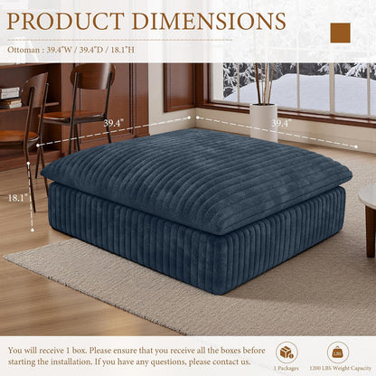118" Modular Sofa – Black