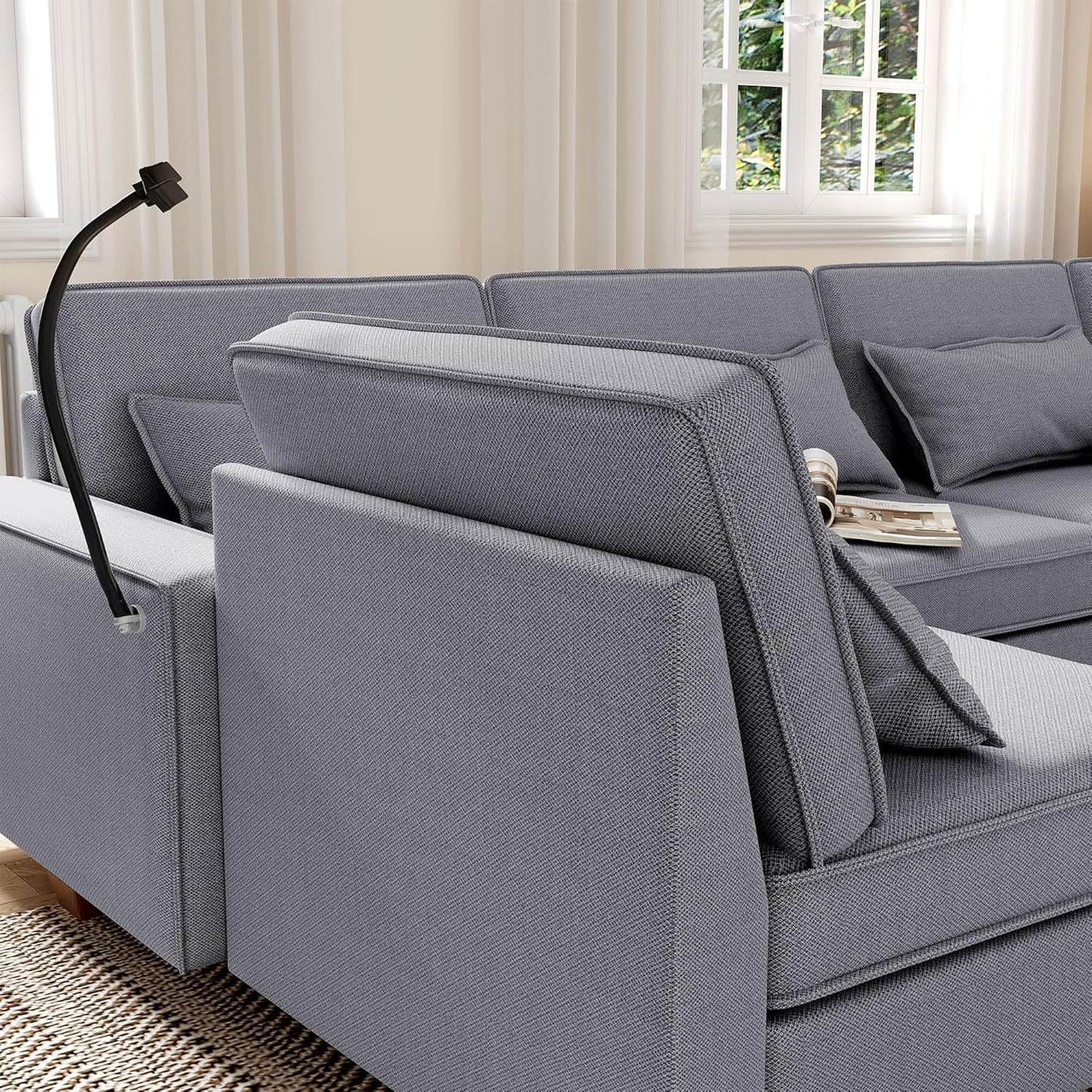 Modular Sofa with Storage – Grey