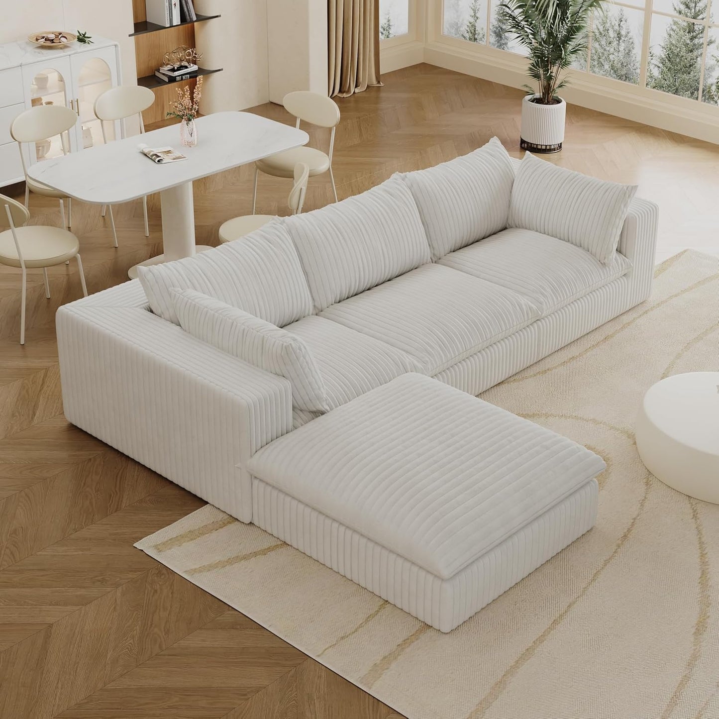 118" Modular Sofa – Black