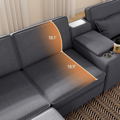 Modular Sofa with Storage – Grey