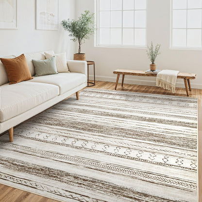 Tortania 9x12 Rug – Boho Cream Brown