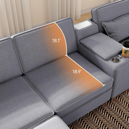 Modular Sofa with Storage – Grey