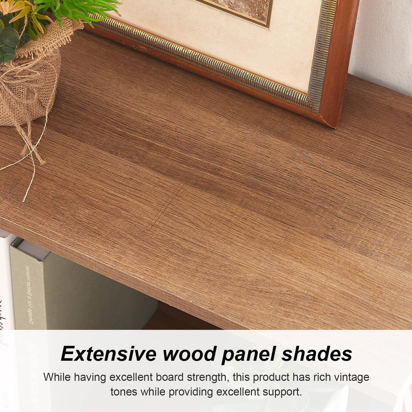 HOMISSUE 7-Tier Rustic Bookshelf