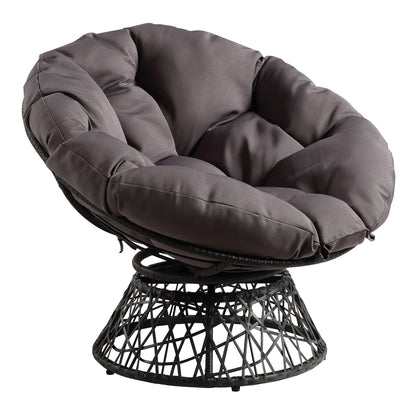 OSP Swivel Papasan Chair White