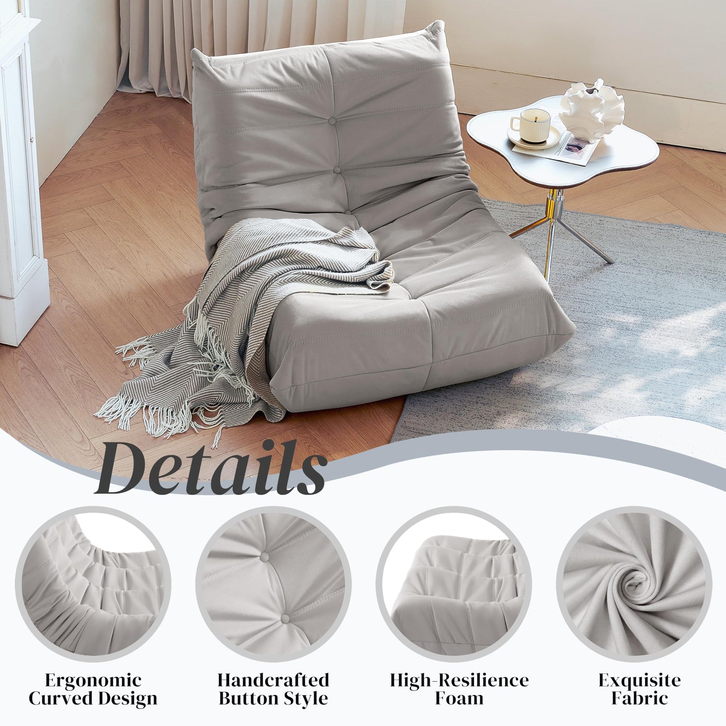 Dark Gray Bean Bag Chair