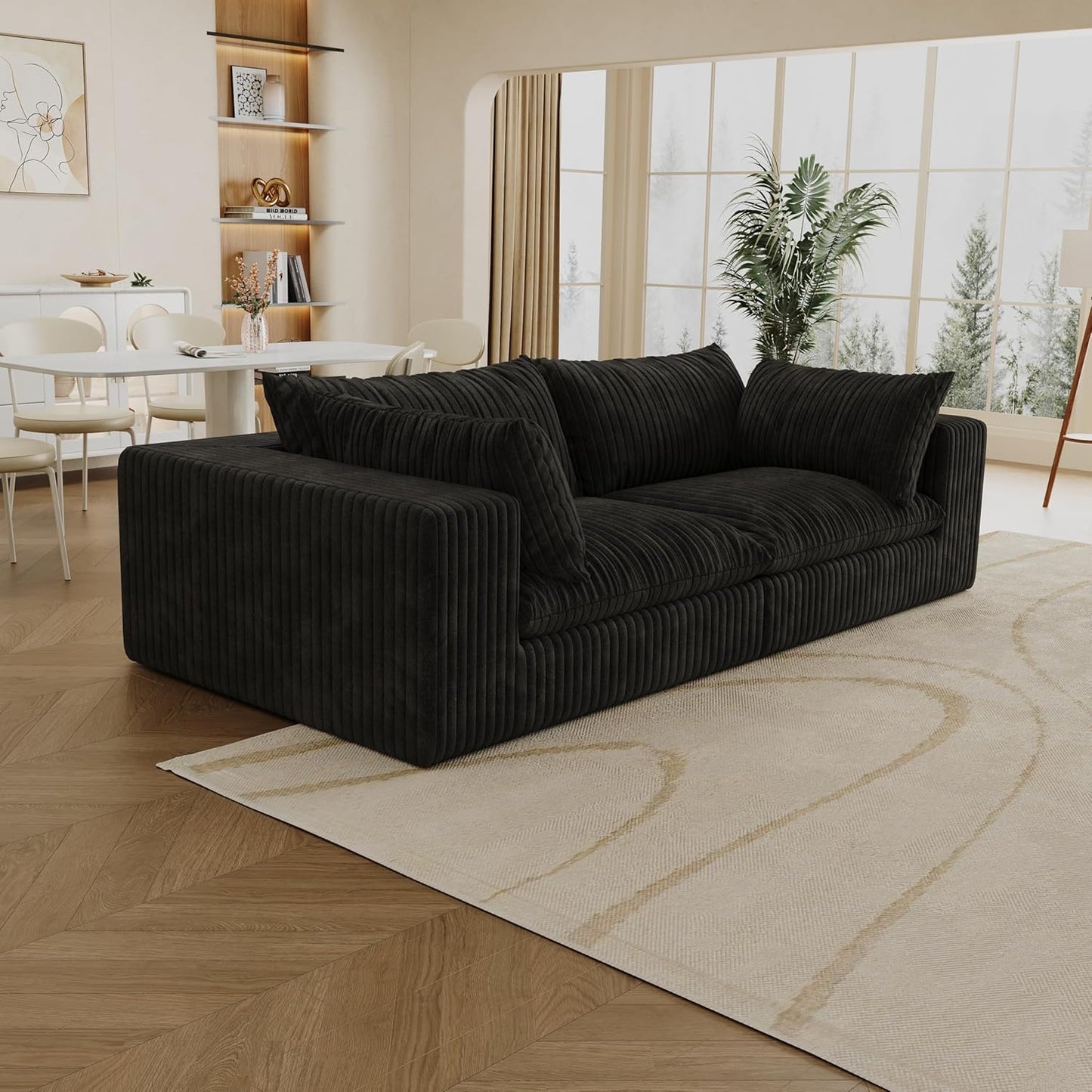 118" Modular Sofa – Black