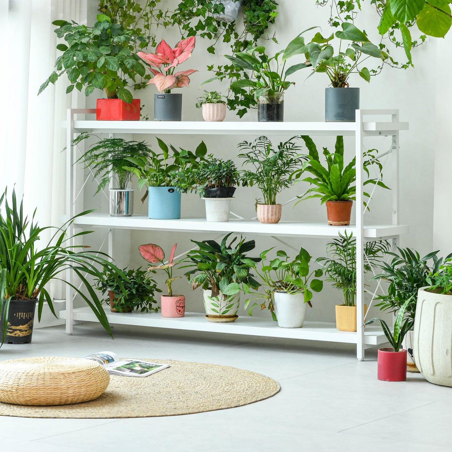 HCHQHS 4-Tier Industrial Bookshelf