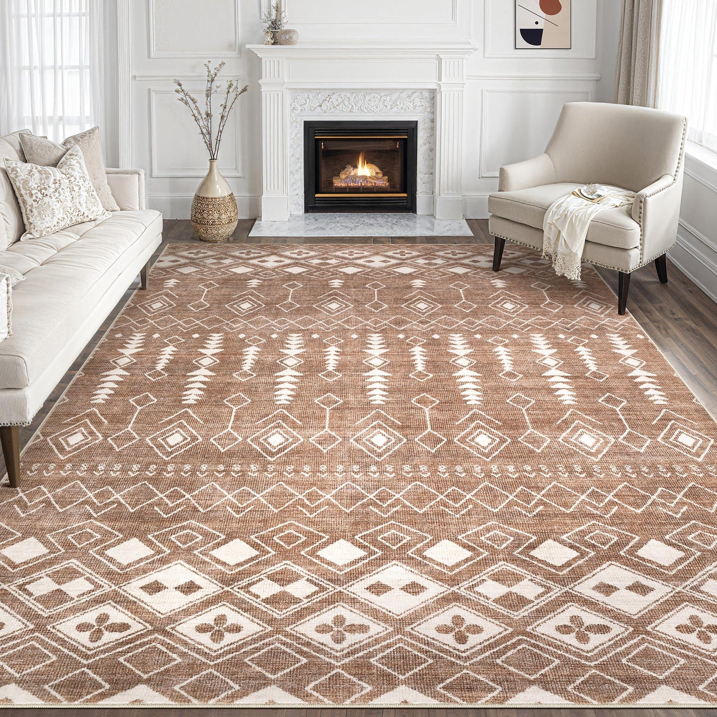 Tortania 9x12 Rug – Boho Cream Brown