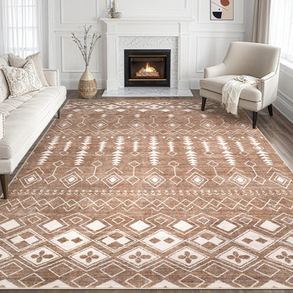 Tortania 9x12 Rug – Boho Cream Brown