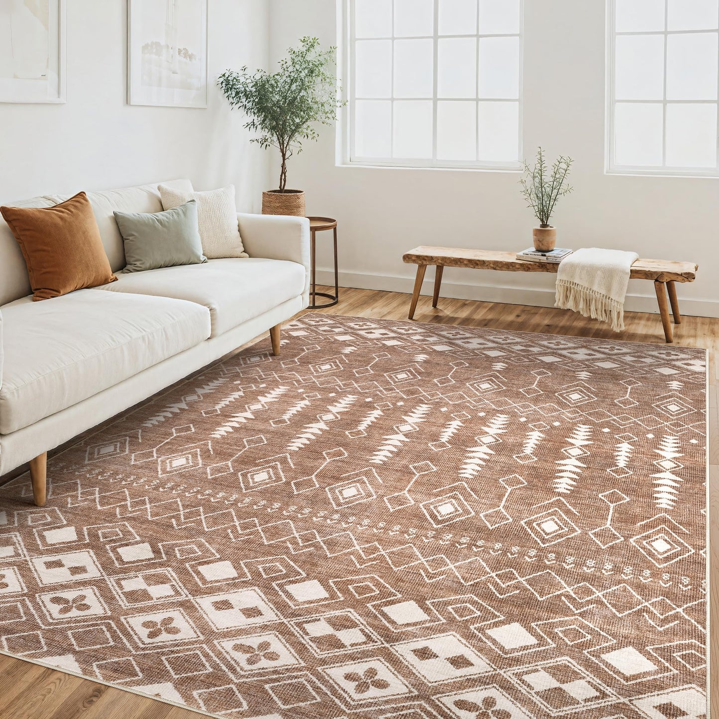 Tortania 9x12 Rug – Boho Cream Brown