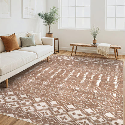 Tortania 9x12 Rug – Boho Cream Brown