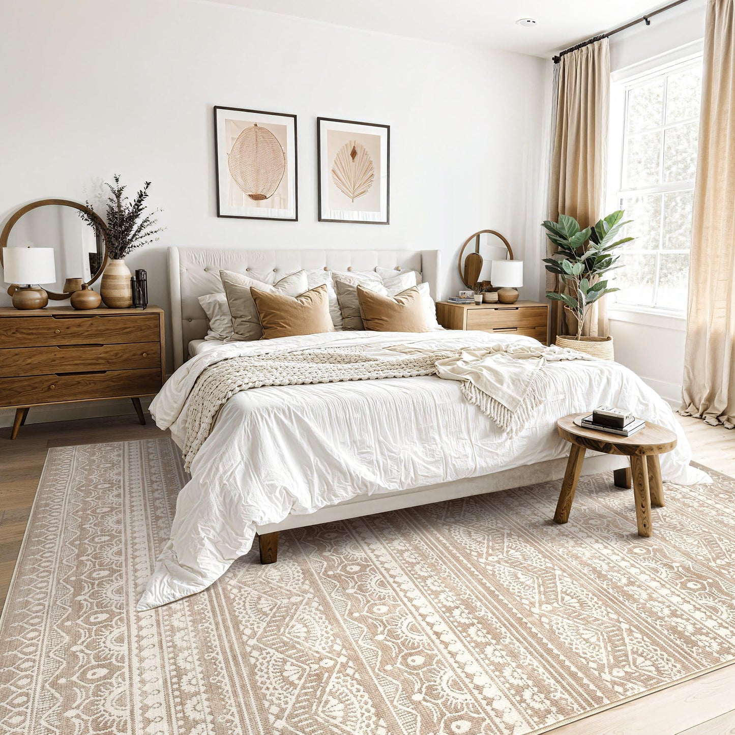 Tortania 9x12 Rug – Boho Cream Brown