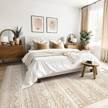 Tortania 9x12 Rug – Boho Cream Brown