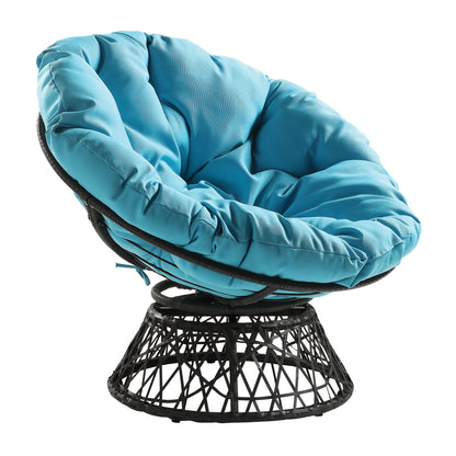 OSP Swivel Papasan Chair White