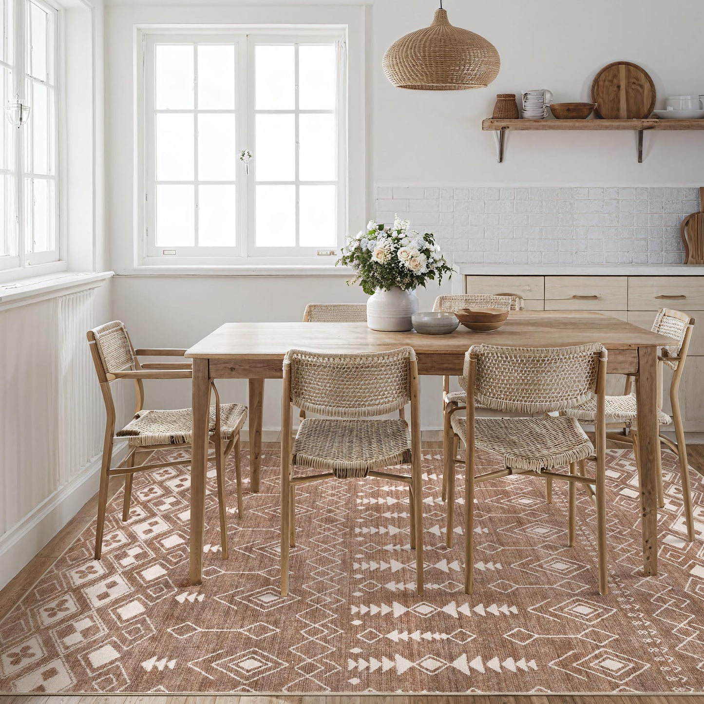 Tortania 9x12 Rug – Boho Cream Brown