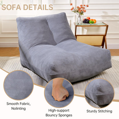 Beige Memory Foam Bean Bag Chair