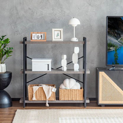 HCHQHS 4-Tier Industrial Bookshelf