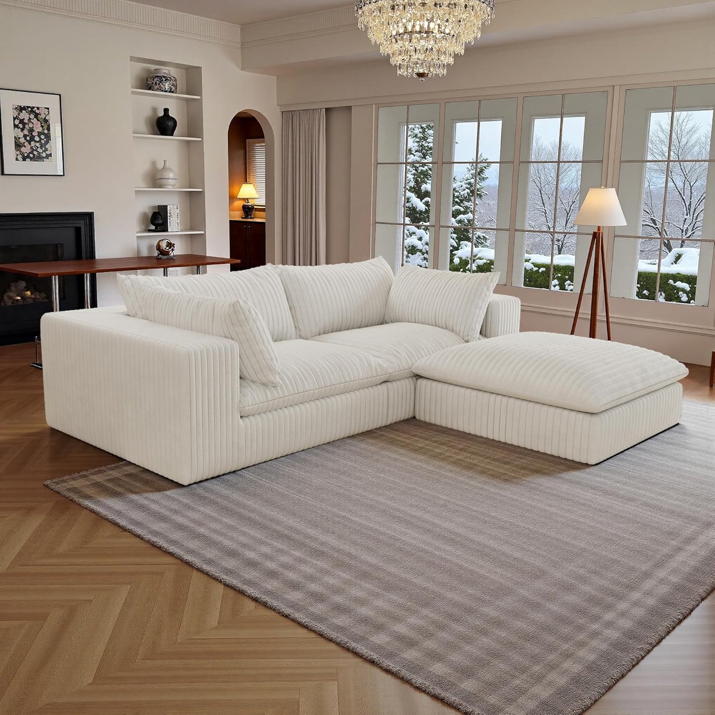118" Modular Sofa – Black