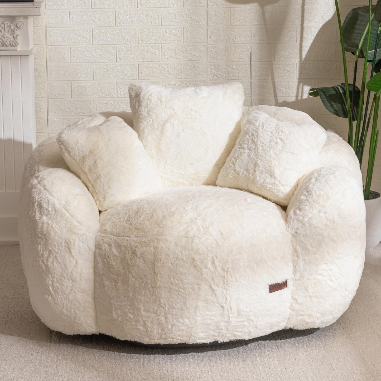 MAXYOYO Floral Bean Bag Chair – Beige