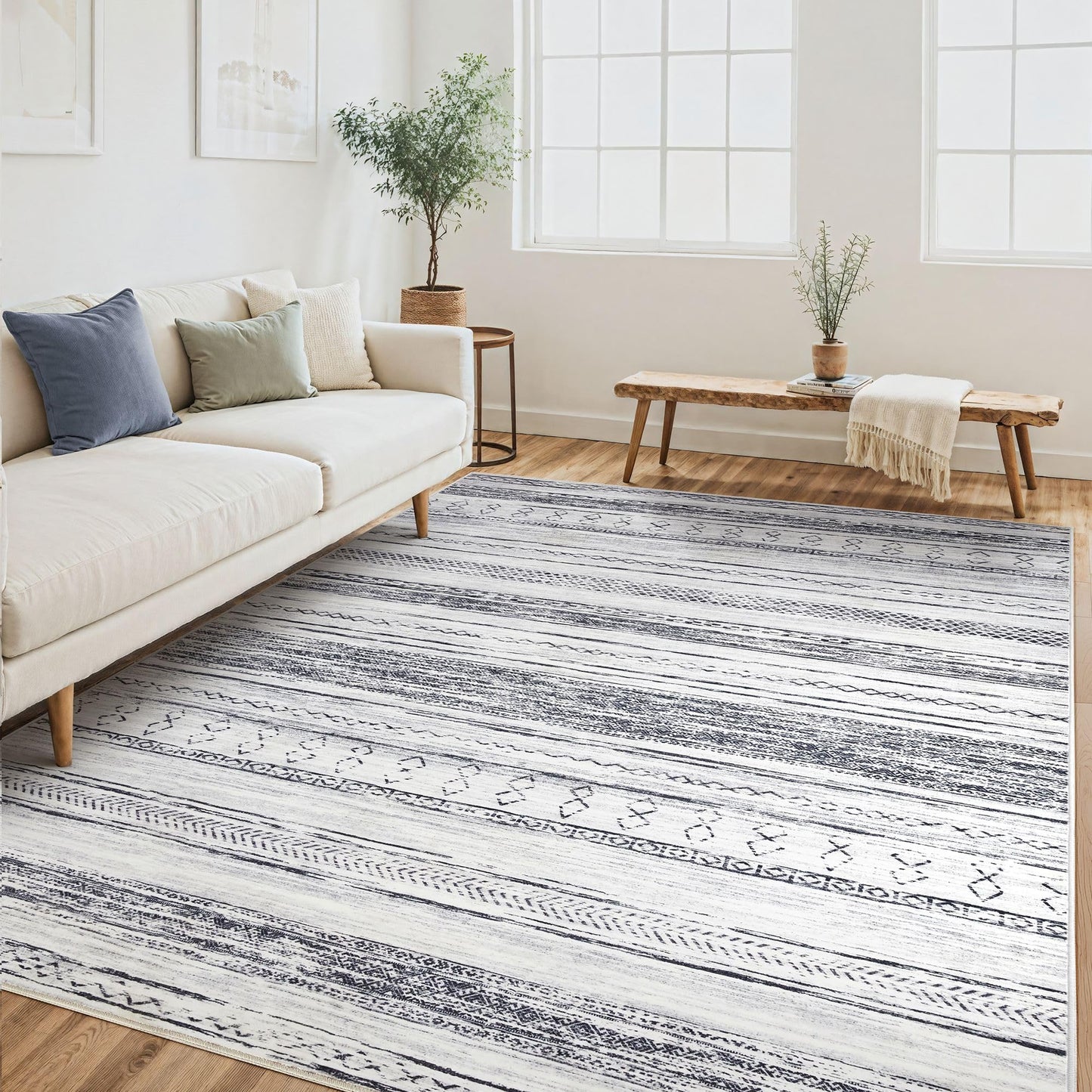 Tortania 9x12 Rug – Boho Cream Brown
