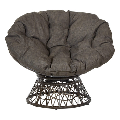 OSP Swivel Papasan Chair White