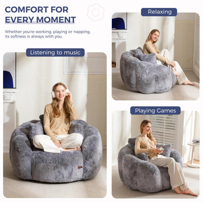 MAXYOYO Floral Bean Bag Chair – Beige