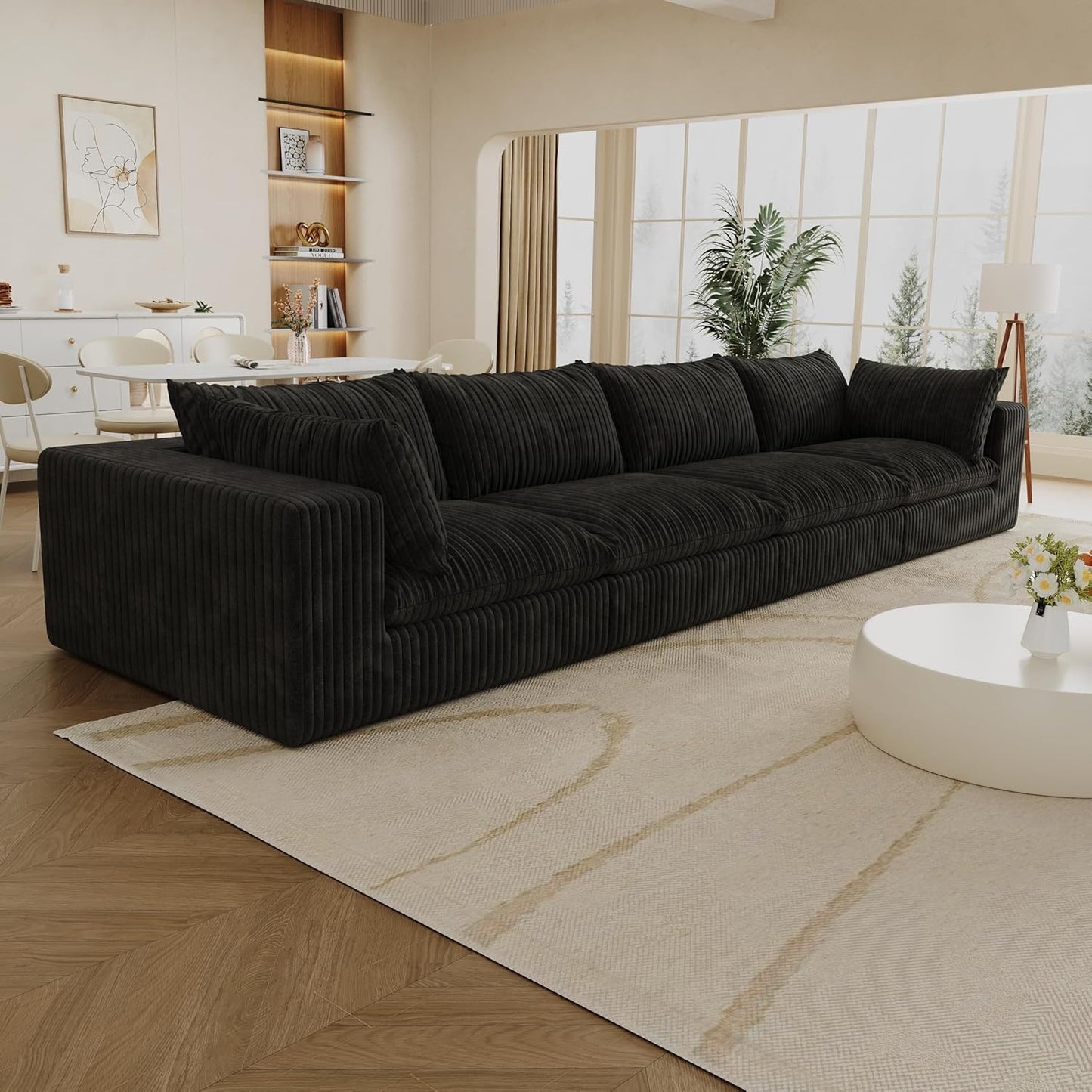 118" Modular Sofa – Black