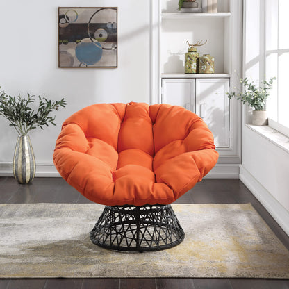 OSP Swivel Papasan Chair White