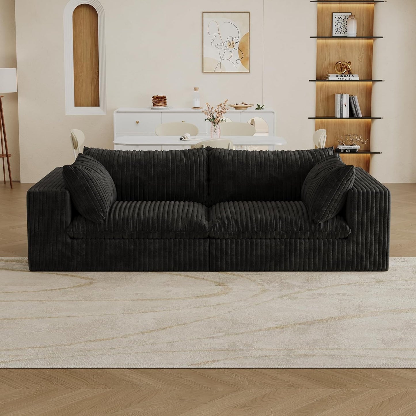 118" Modular Sofa – Black