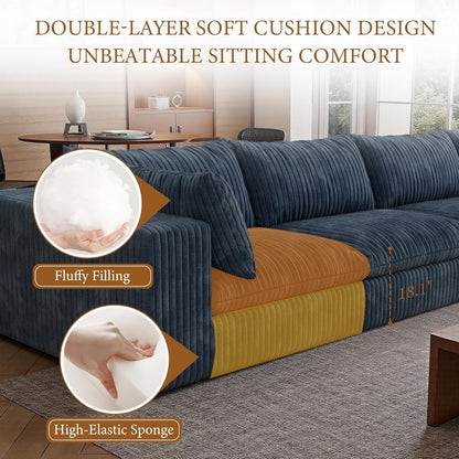 118" Modular Sofa – Black