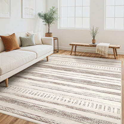 Tortania 9x12 Rug – Boho Cream Brown