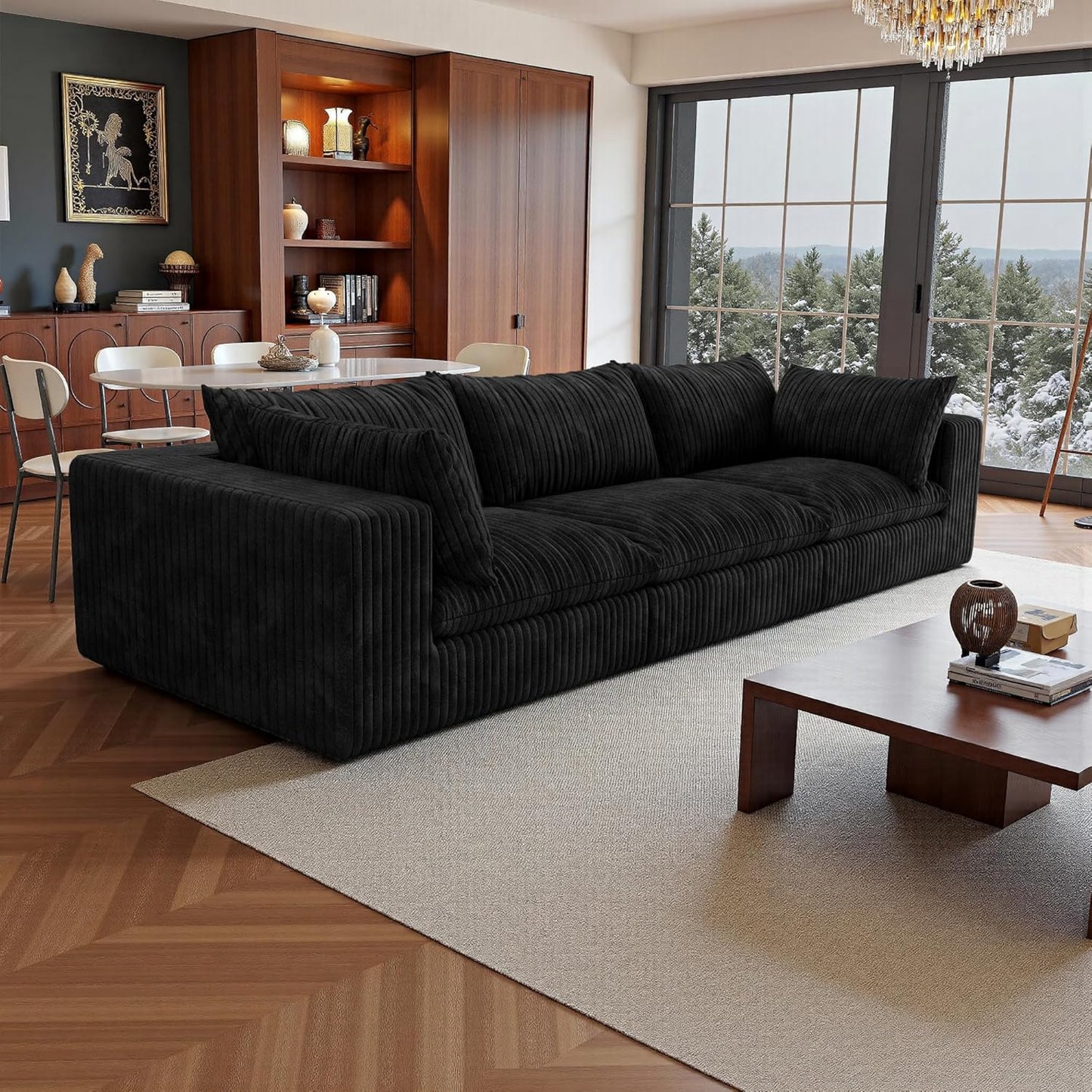 118" Modular Sofa – Black