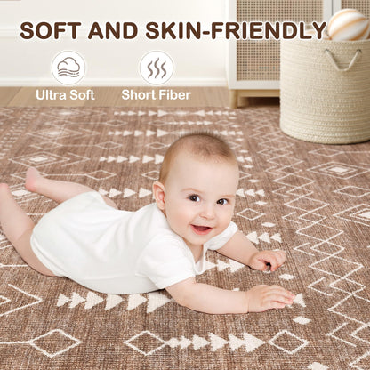 Tortania 9x12 Rug – Boho Cream Brown
