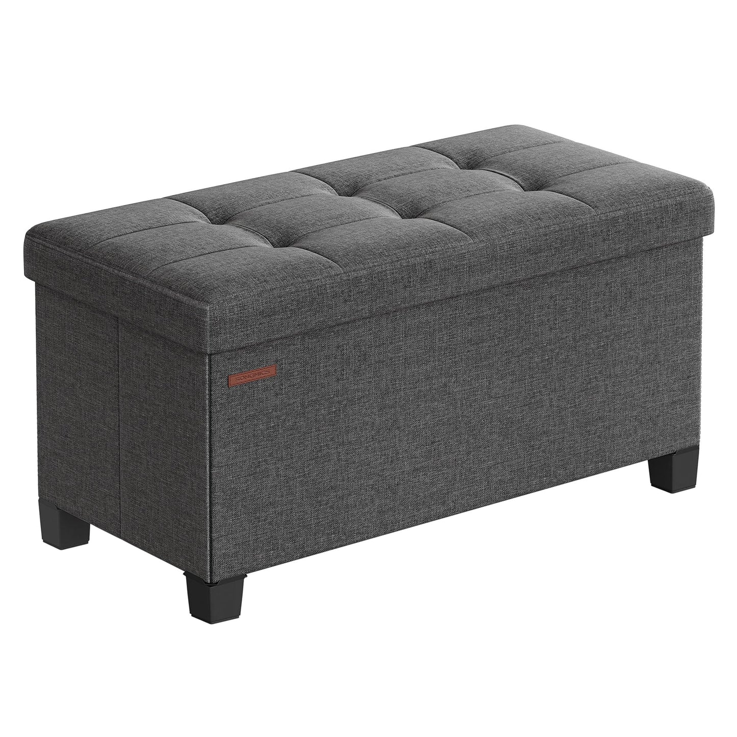 SONGMICS Foldable Storage Ottoman Bench, 15"x43"x15.7"