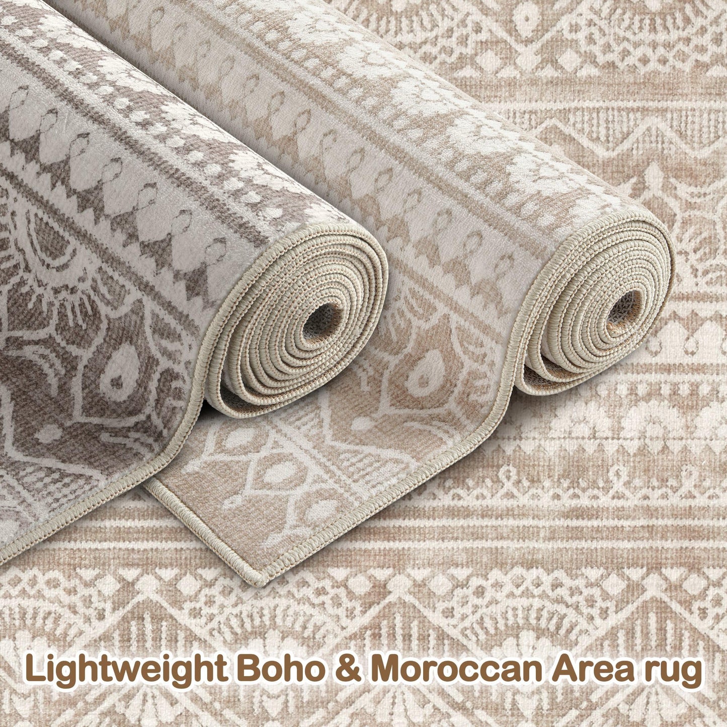 Tortania 9x12 Rug – Boho Cream Brown