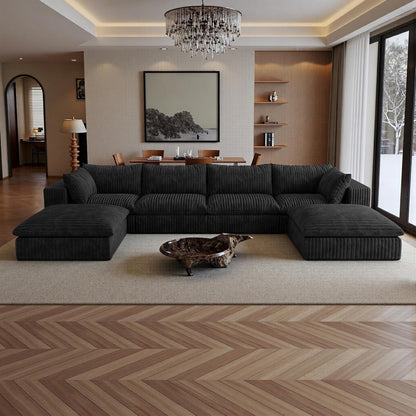 118" Modular Sofa – Black