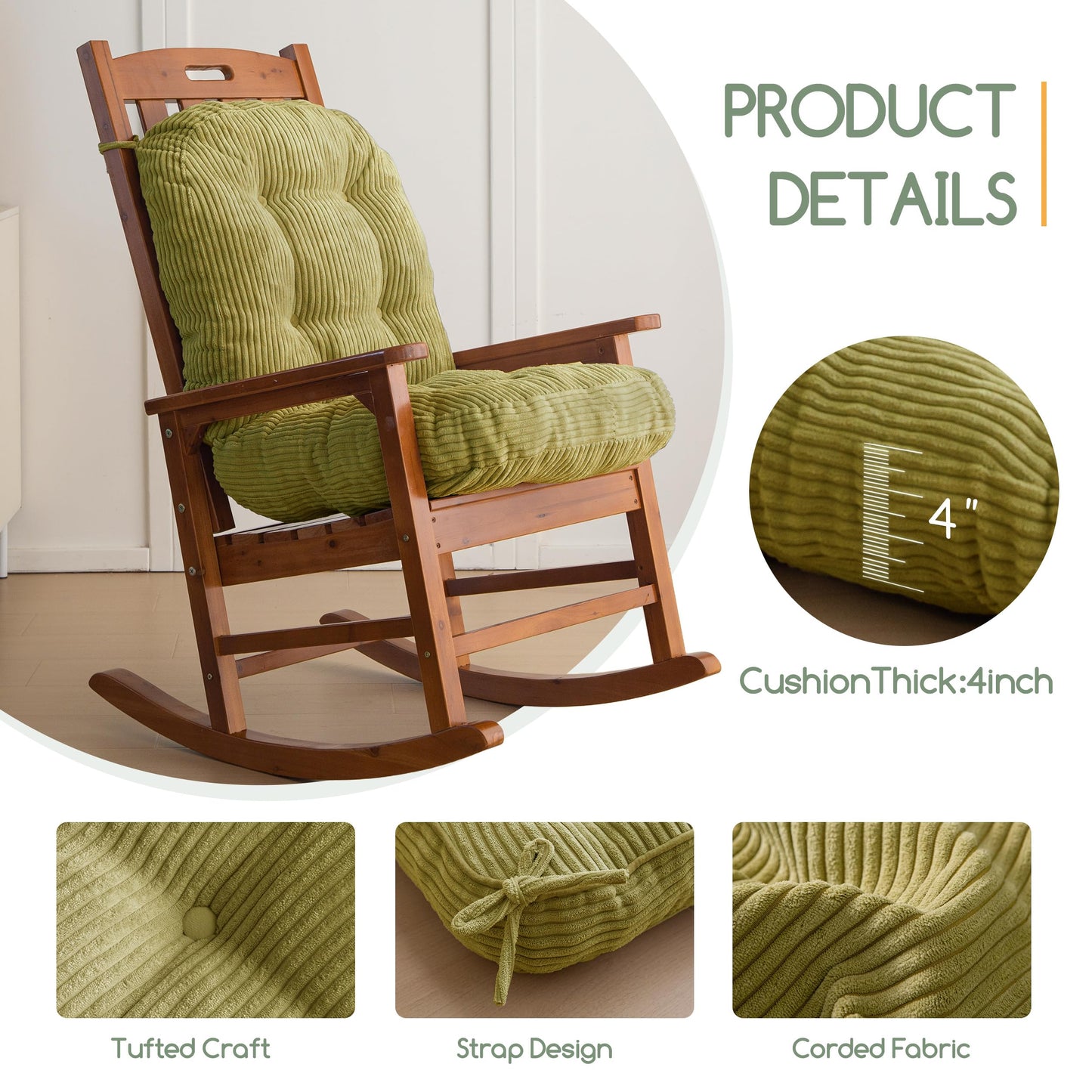 HIGOGOGO Papasan Cushion Grey